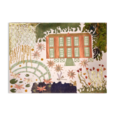 Large contemporary collage inspired by Giverny (Claude Monet) – 158 × 116 cm