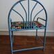 Skated metal child chair/bench