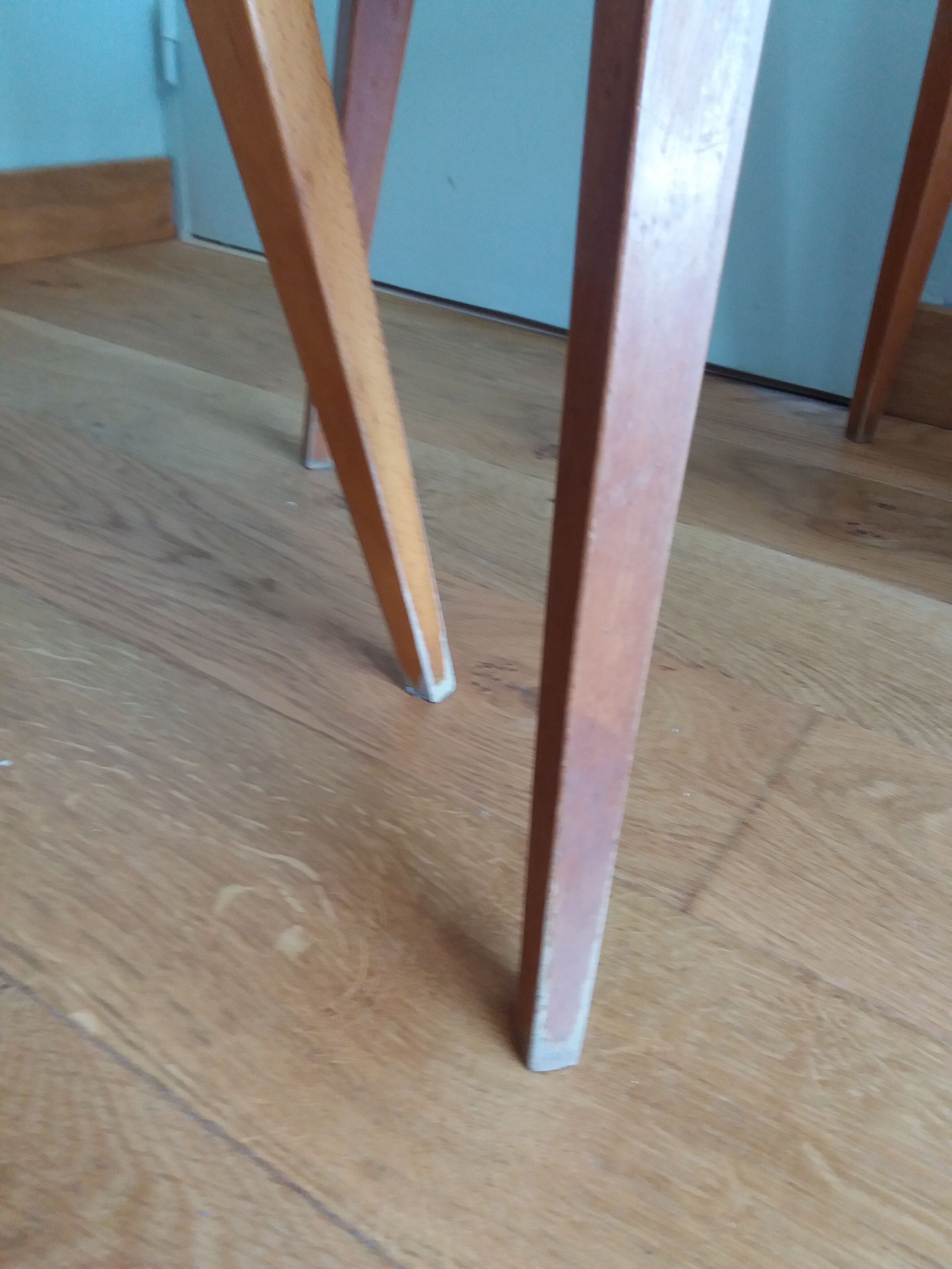 Baumann skai red imitation leather chairs from the 1950s