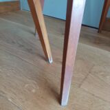 Baumann skai red imitation leather chairs from the 1950s