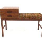 Scandinavian teak telephone bench, Sweden, 1960