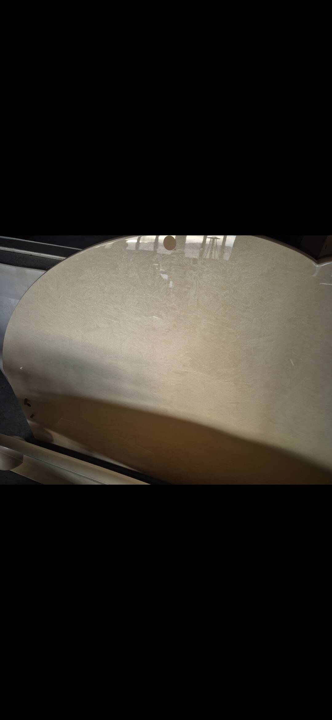Lacquered bed by Eric Maville