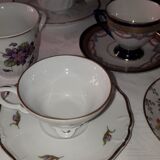 Lot of 23 coffee cups and saucers Old Fine Porcelain