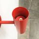 Mid-century minimalist red wall lamp, set of 2.