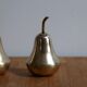 Brass pear salt shaker and pepper shaker