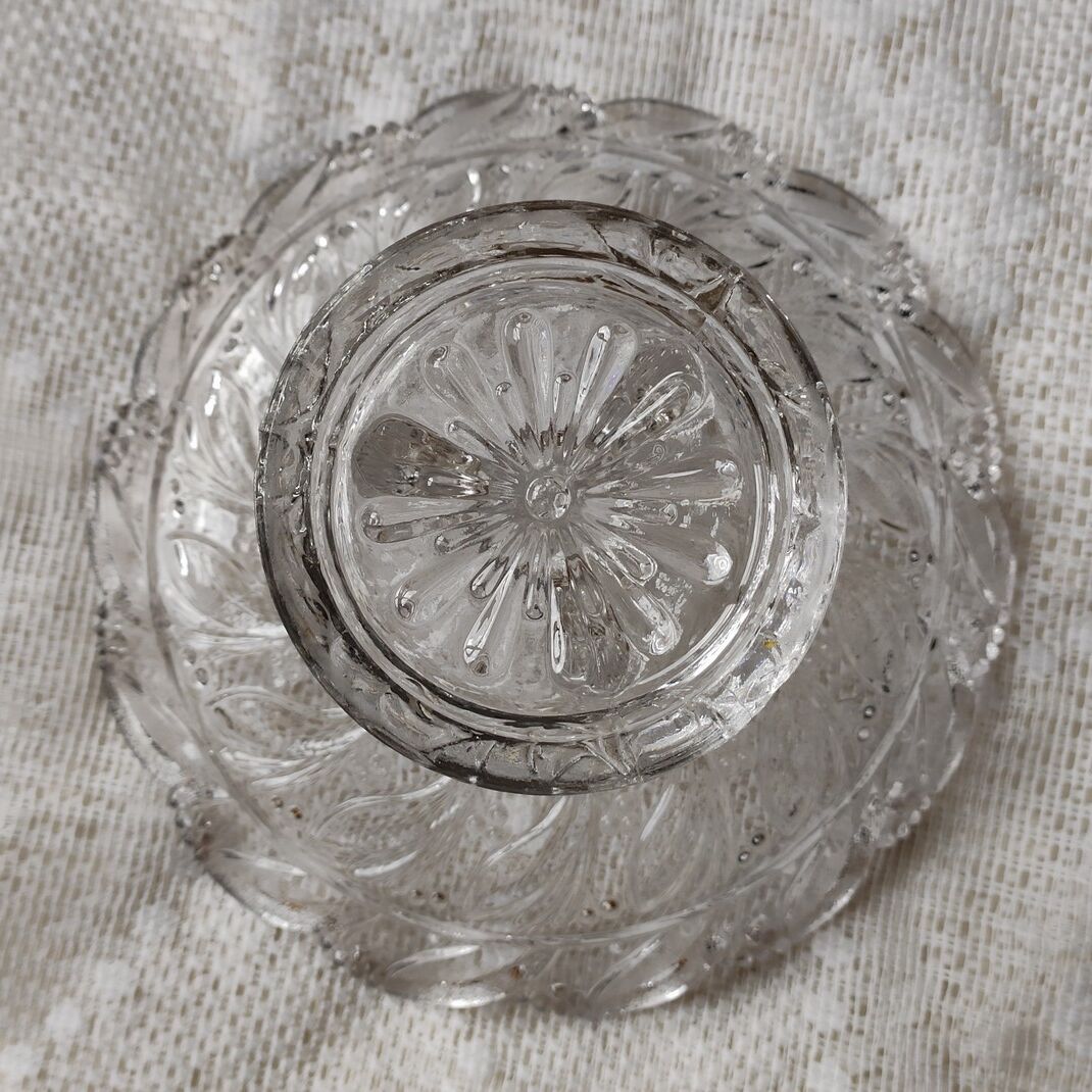 Old glass compotier