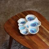 white handmade large ceramic bowl as a jewelry holder or for tapas