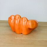 Empty hand pocket ceramic orange XXL
