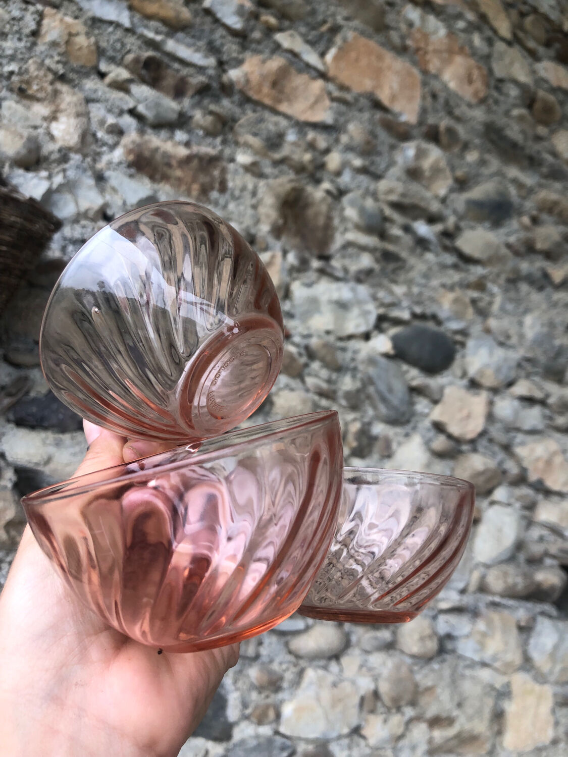 Cups + saucers • Arcoroc, rosaline