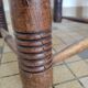 Duo de chaises de cheminée en bois et paille