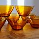 Set of 8 bowls in amber Duralex glass