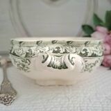 Antique earthenware vegetable or soup tureen in iron earthenware