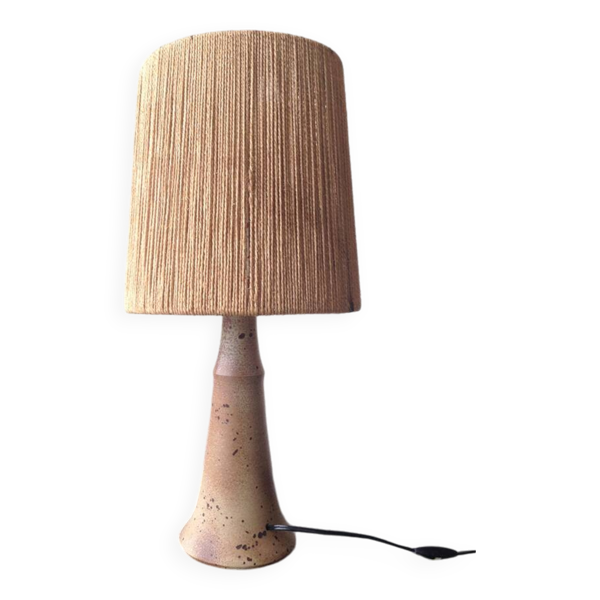 Lampe e, Grès 1950 La Borne Ceramique