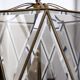 Handmande Octagonal Glass and Brass Pendant Lantern, Italy