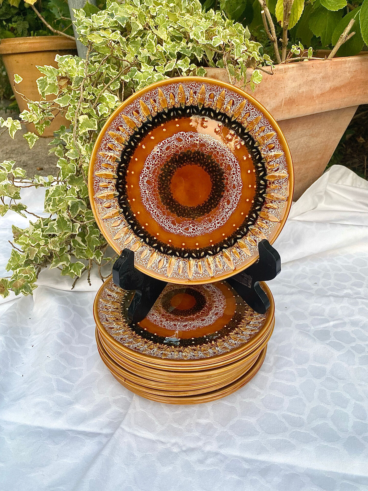 Dessert plates Sarreguemines Hawaii