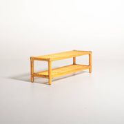 Scandinavian bamboo and rattan bench, second half of the 20th century