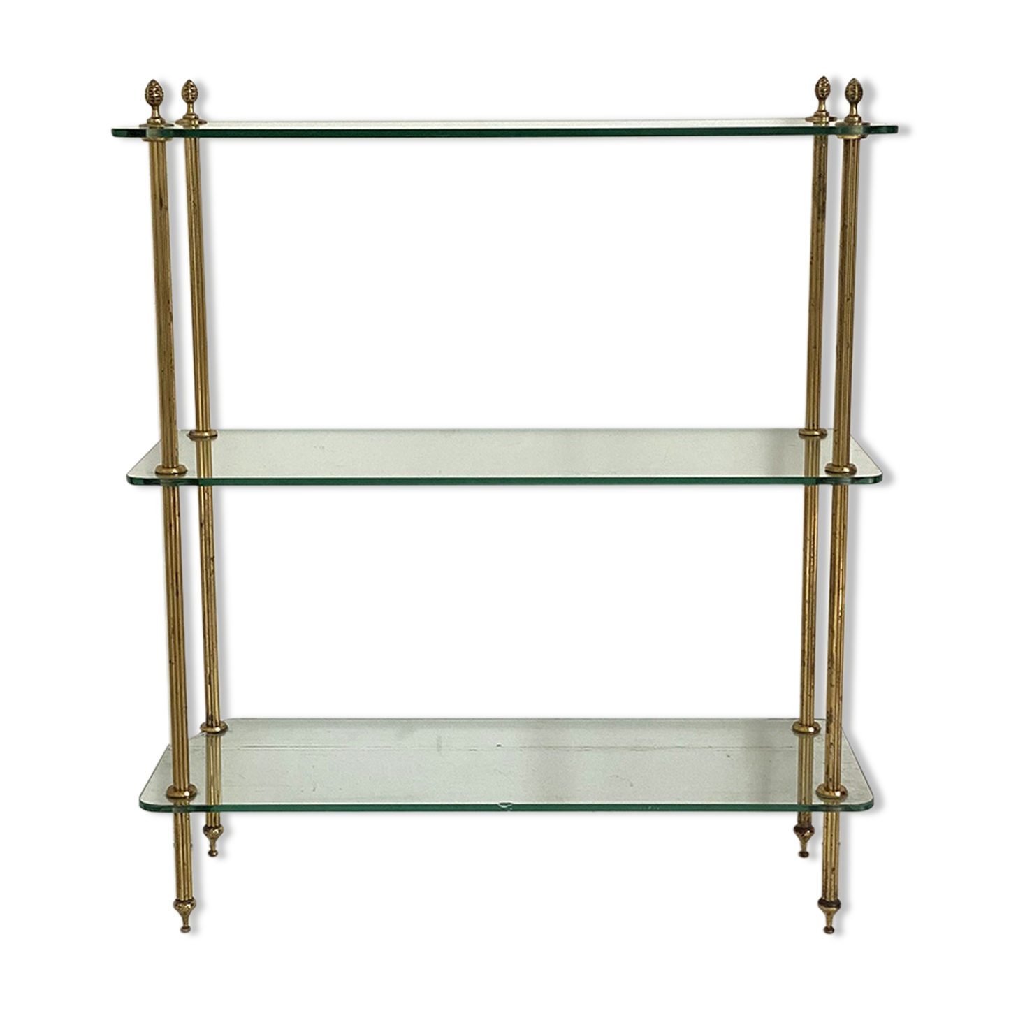 Vintage shelf 70's glass and brass