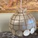 Vintage mother-of-pearl and brass pendant light