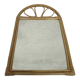 Mirror in bamboo and vintage rattan deco, 61x37 cm