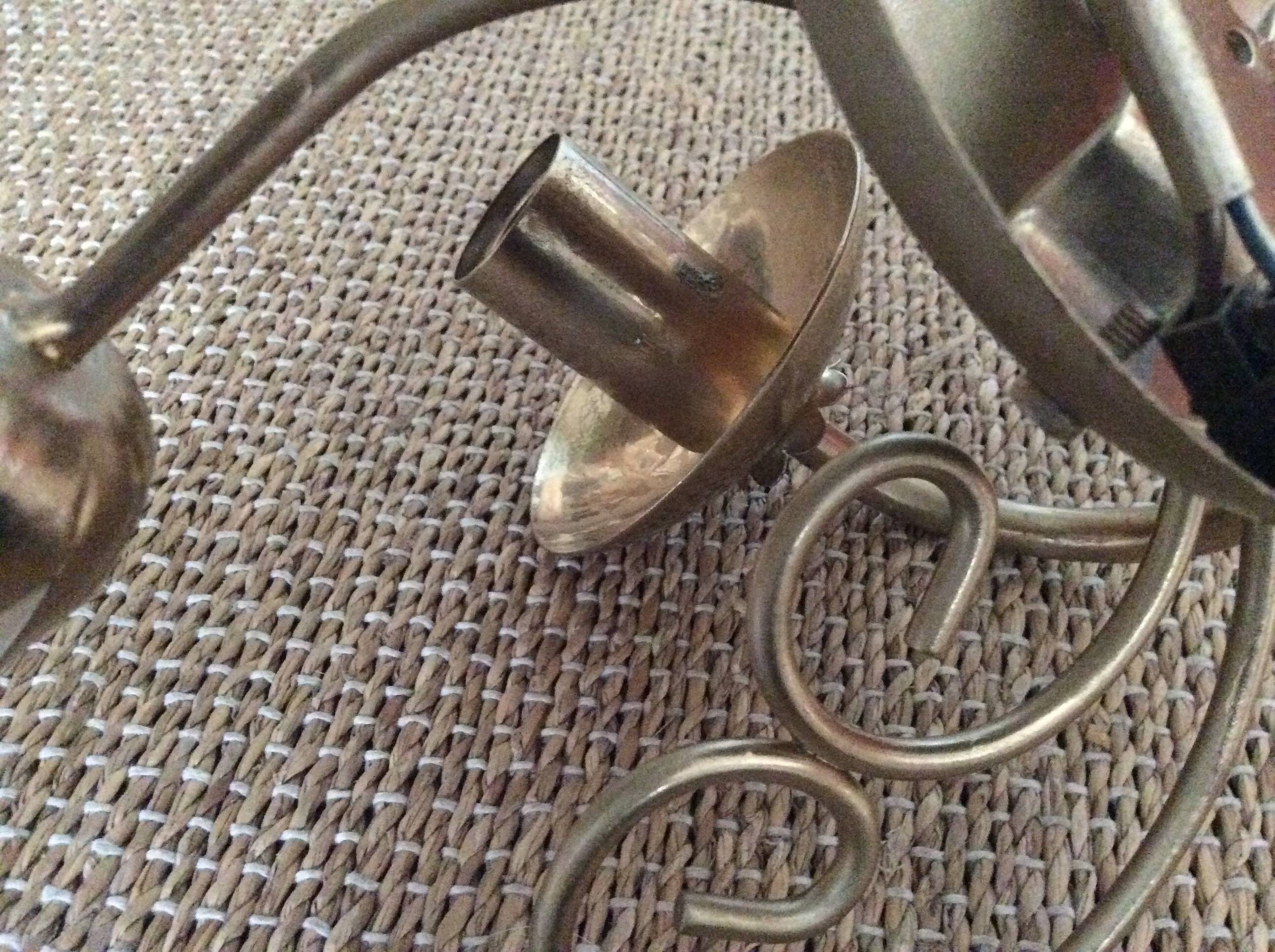 Gold metal wall light