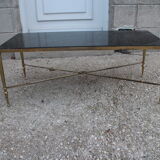Table basse laiton et marbre