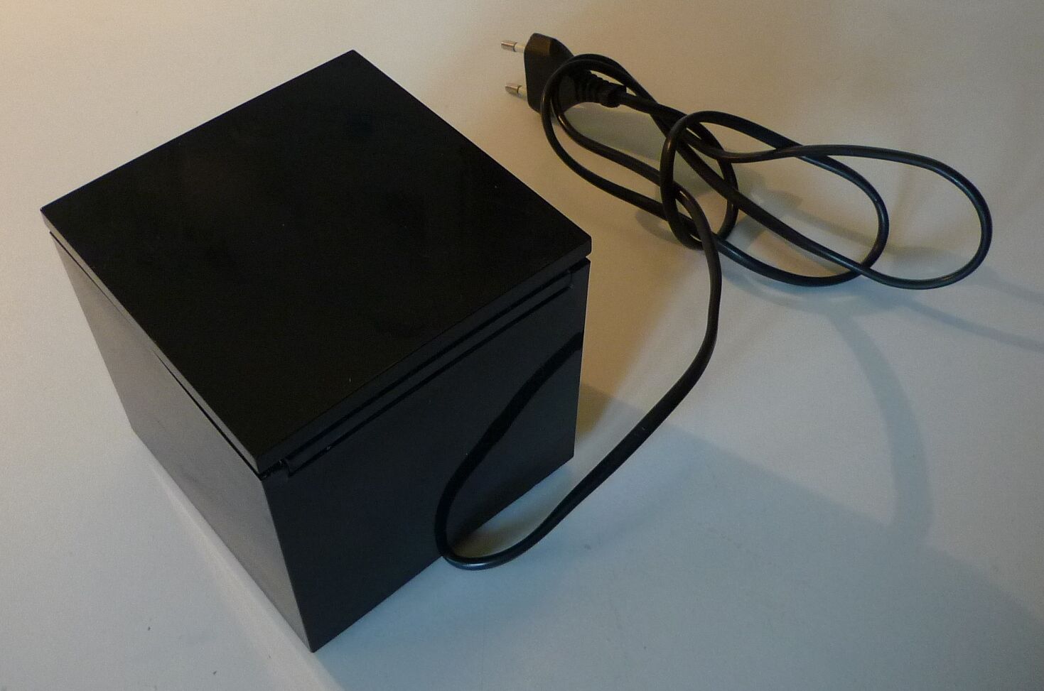 Cuboluce Cini & Nils black cube lamp, EO Opi 70s