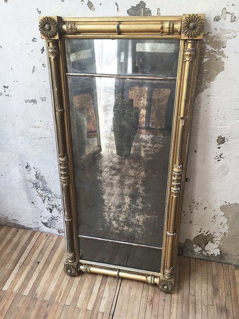 18th century mercury mirror 119x56cm