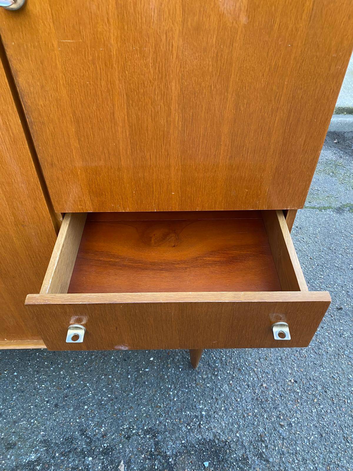 Scandinavian 3-door oak wardrobe from the 1960s, 155cm.
