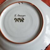 Octagonal dish in Nevers earthenware