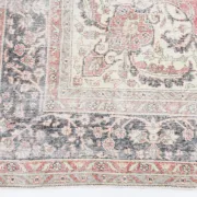 8x12 Large Vintage Pale Red & Blue Persian Rug, Oriental Rustic Carpet