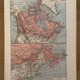 Lithograph and map of Canada from 1922