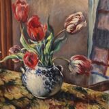 Tableau bouquet aux tulipes