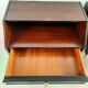 Dresser / chest of drawers and bedside tables - 1960s - faux leather brass