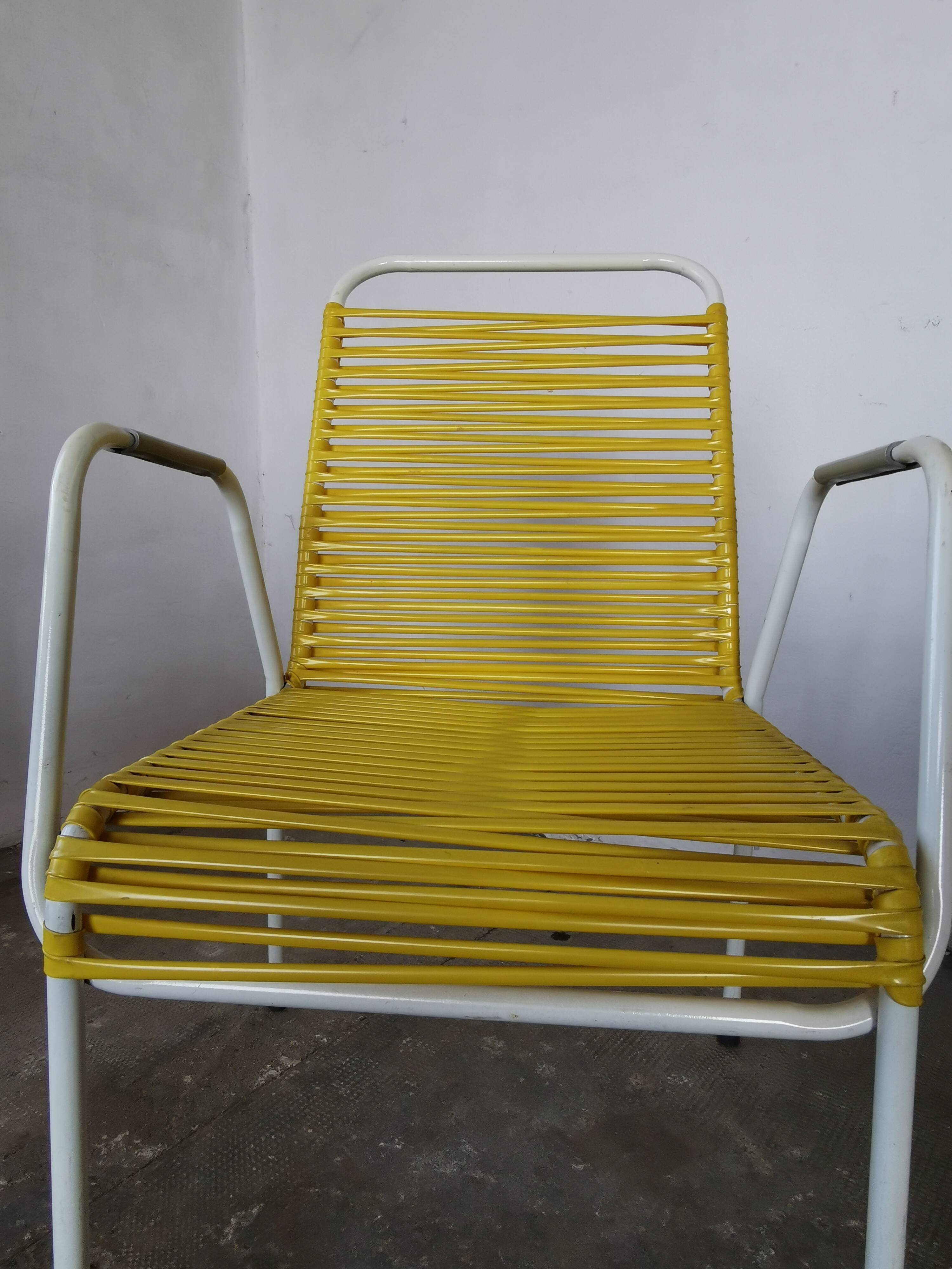 Set of 4 garden armchairs