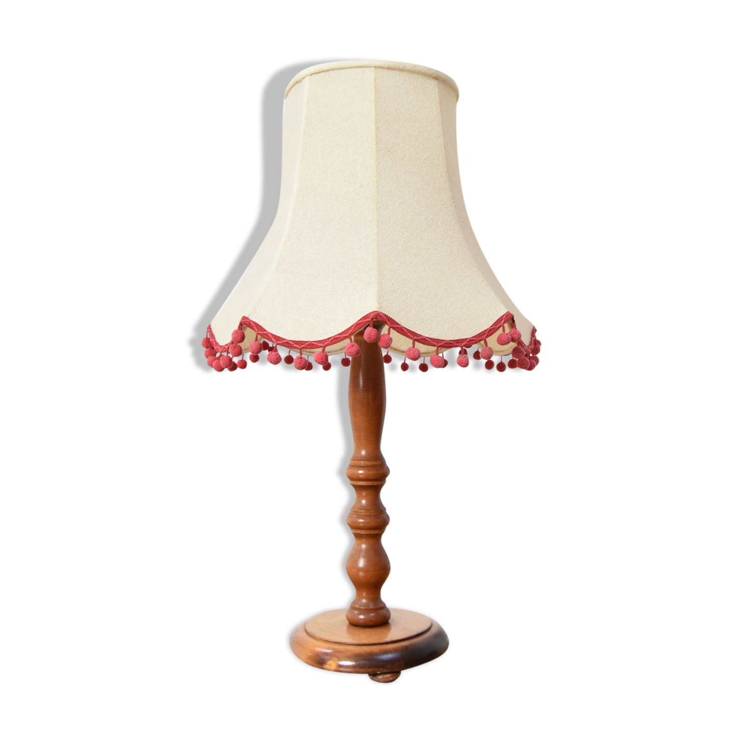 Mid-century Wood Table Lamp, 1970‘s.