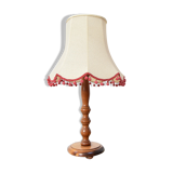 Lampe de table en bois du milieu du siècle, années 1970.