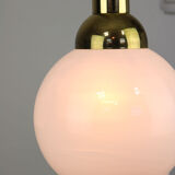 Vintage gold & opaline pendant lamp