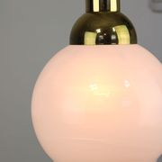 Vintage gold & opaline pendant lamp