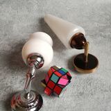 Mismatched sconces 1950