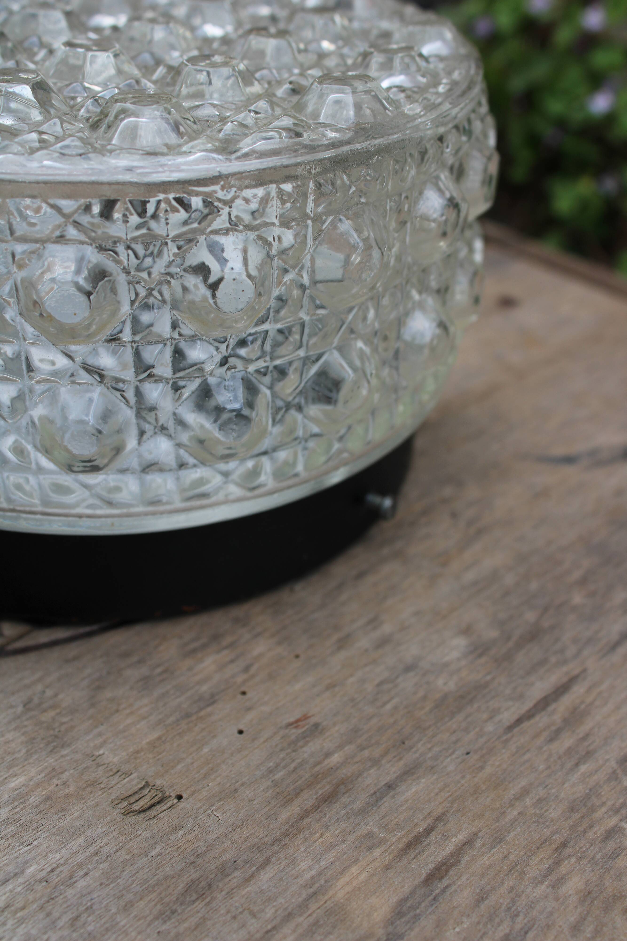 Moulded glass ceiling light