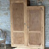 Asymmetrical Wardrobe in Raw Wood