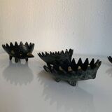Vintage 1950 hedgehog ashtrays by Walter Bosse for Hertha Baller