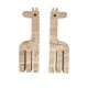 Modern set of 2 travertine giraffe bookends, F.lli Mannelli, Italy 1970