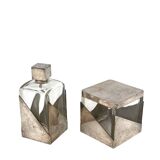 Coffret flacon de parfum et poudrier Art Déco, France 1930