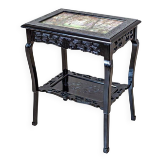 Antique Side Table with Ceramic Top, 1890s