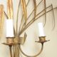 Palm Tree Wall Light in Patinated Gold Metal