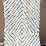 Handmade natural wool Berber rug