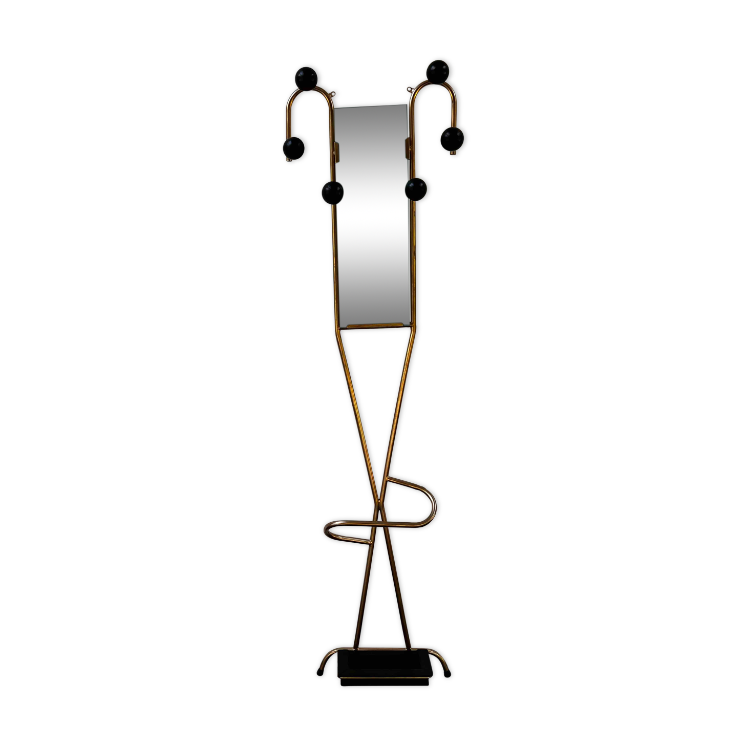 Porte manteau sur pied doré