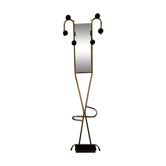 Coat rack on golden stand