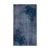Hand-knotted vintage oriental 1980s 112 cm x 201 cm purple rug